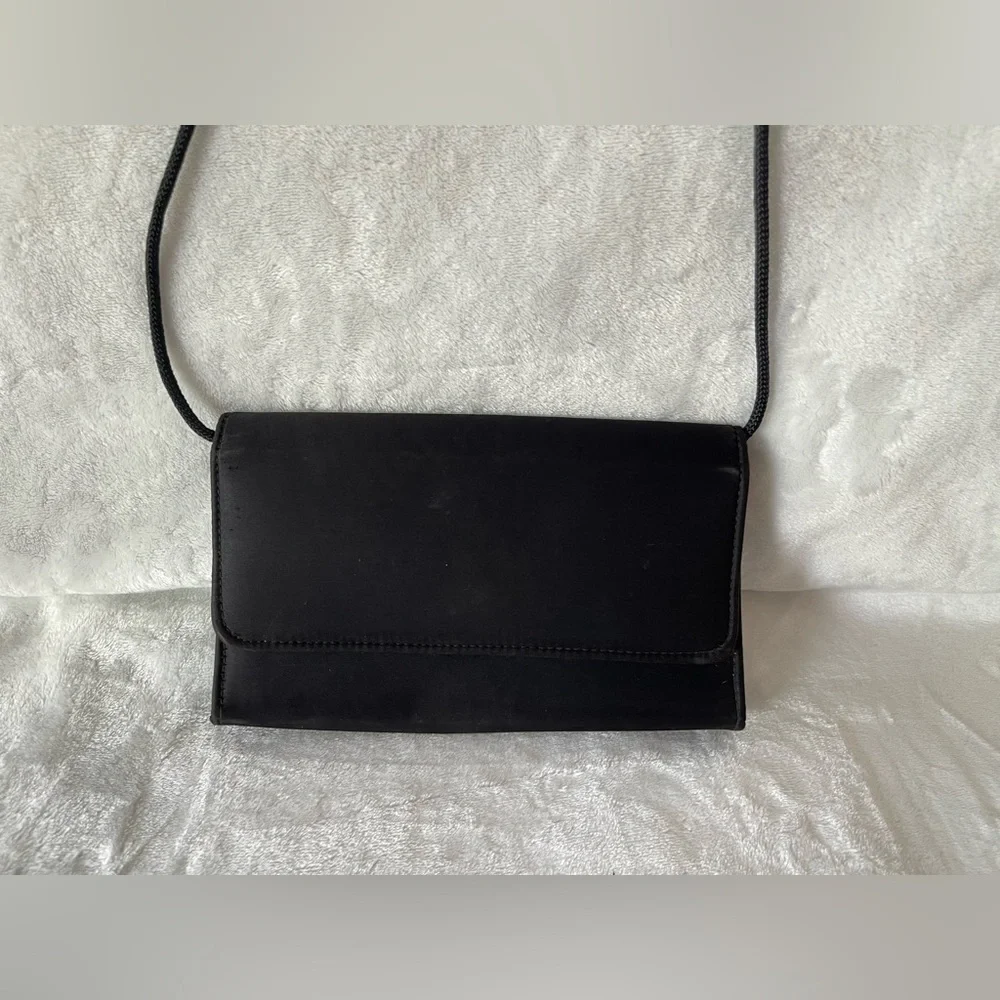 Vintage black satin